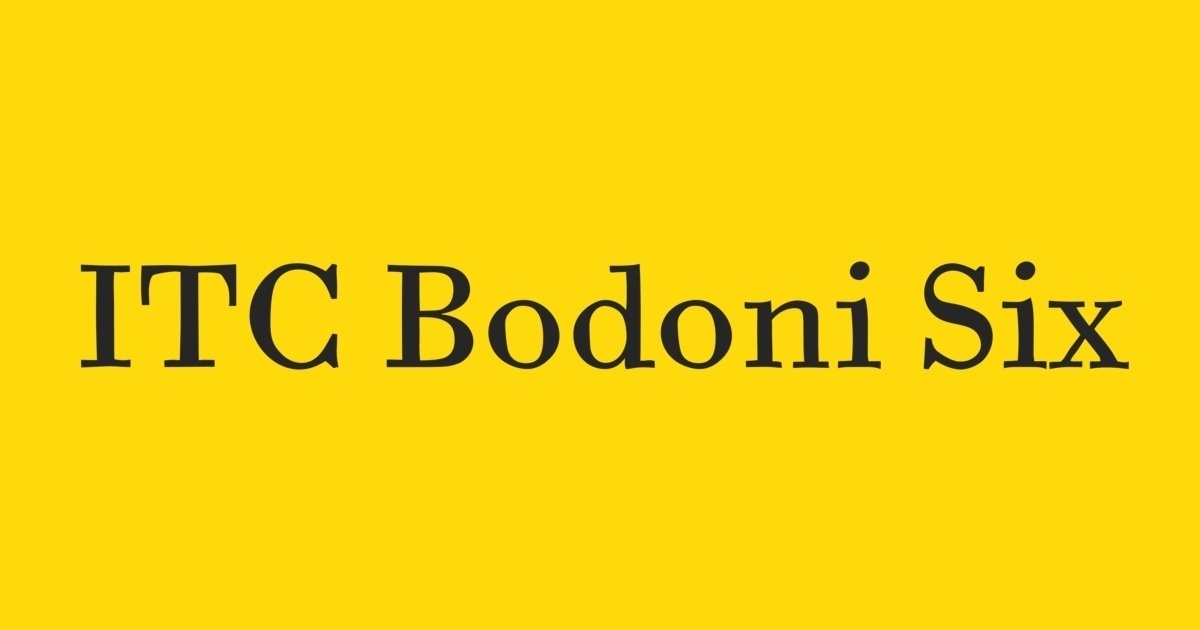 Czcionka Bodoni Six