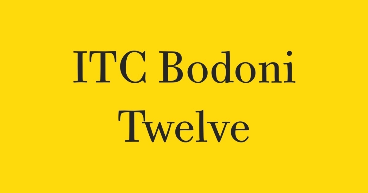 Czcionka Bodoni Twelve