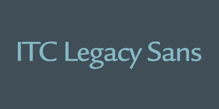 Czcionka ITC Legacy Sans