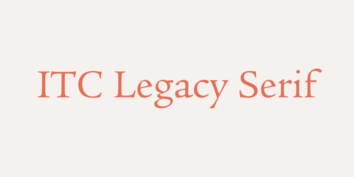 Czcionka ITC Legacy Serif