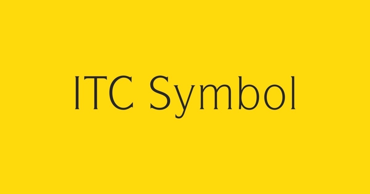 Czcionka ITC Symbol