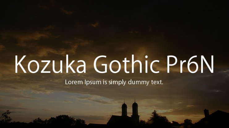 Czcionka Kozuka Gothic Pr6N