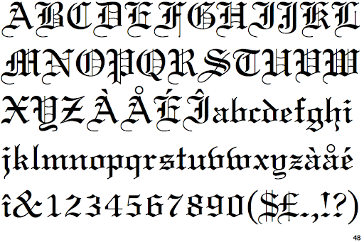 Czcionka Linotext