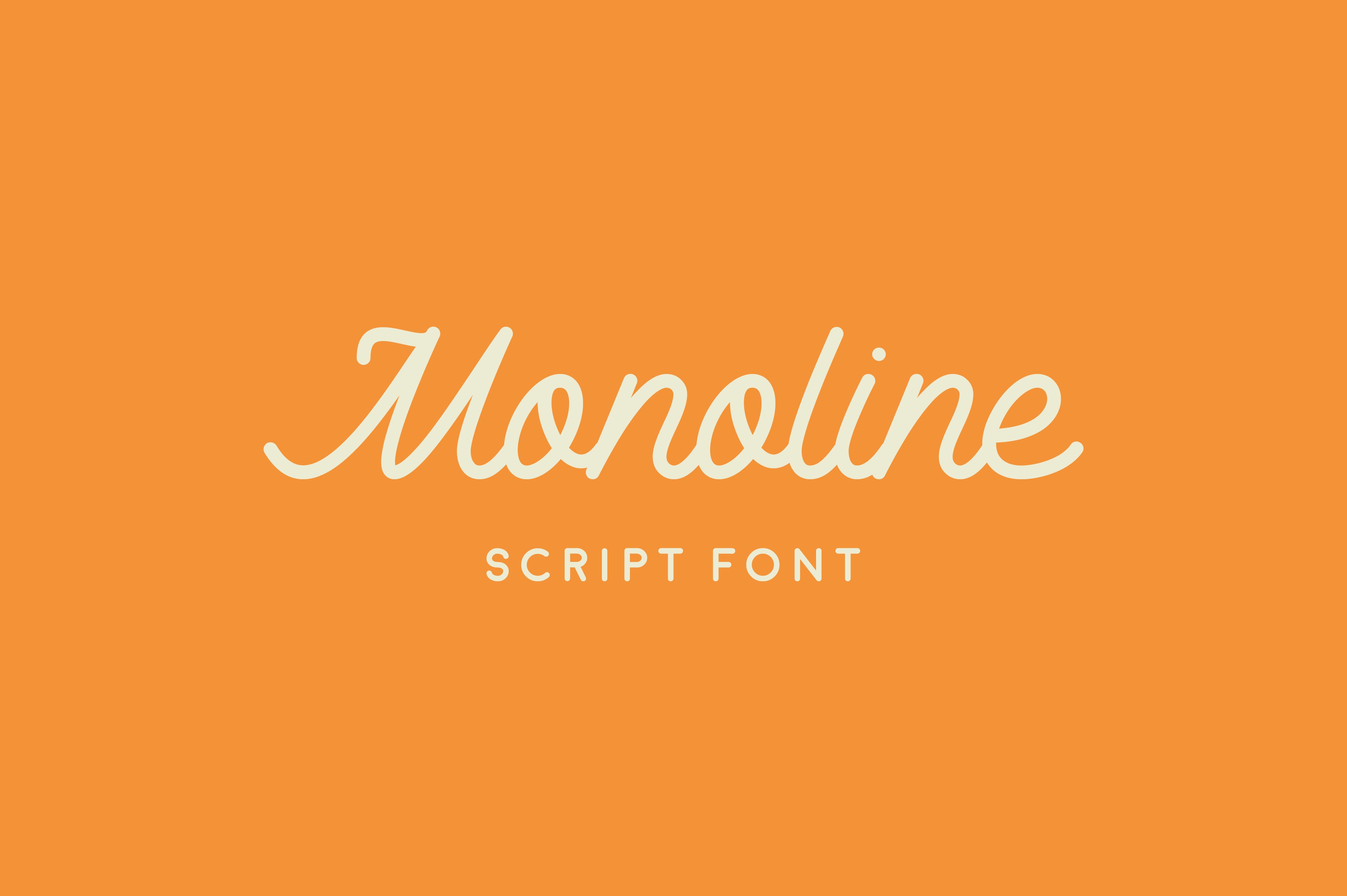 Czcionka Monoline Script