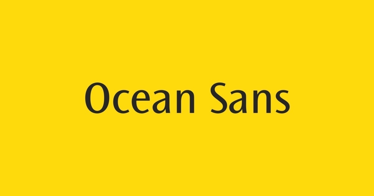 Czcionka Ocean Sans