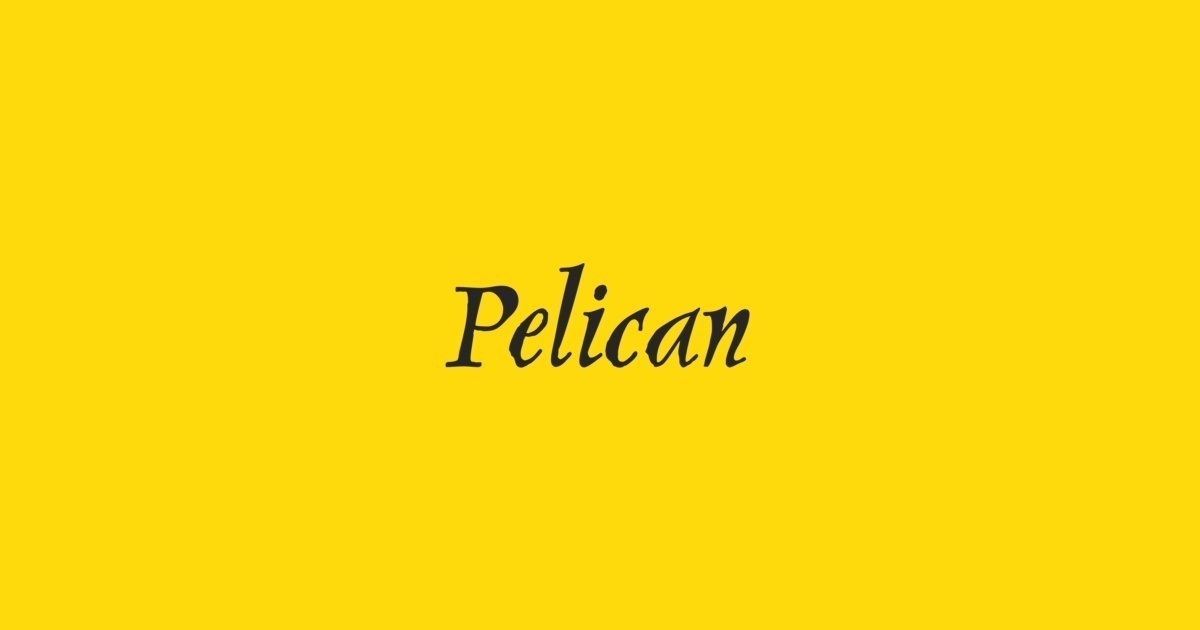 Czcionka Pelican