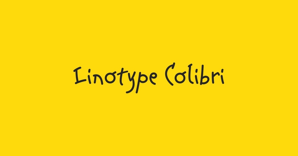 Czcionka Linotype Colibri
