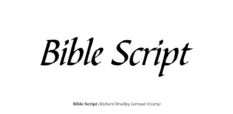 Czcionka Bible Script