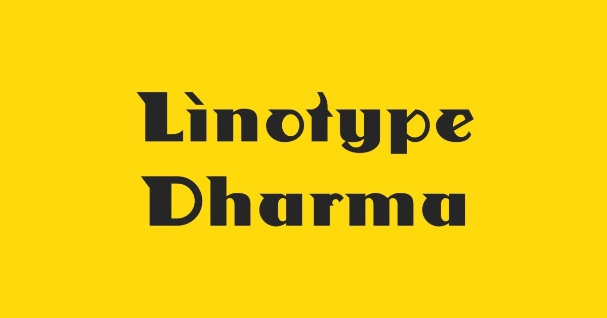 Czcionka Linotype Dharma