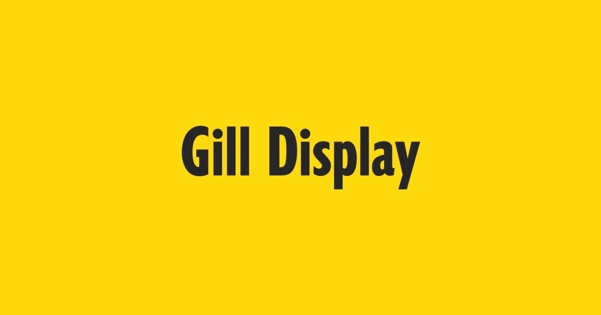 Czcionka Gill Display Compressed