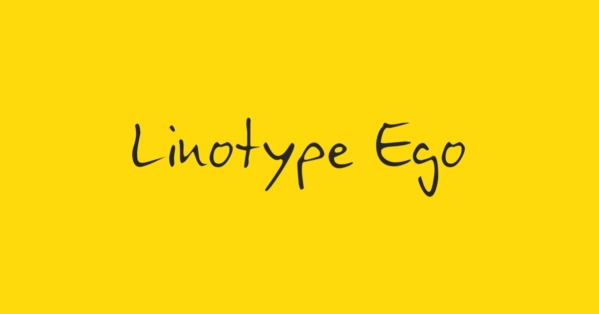 Czcionka Linotype Ego
