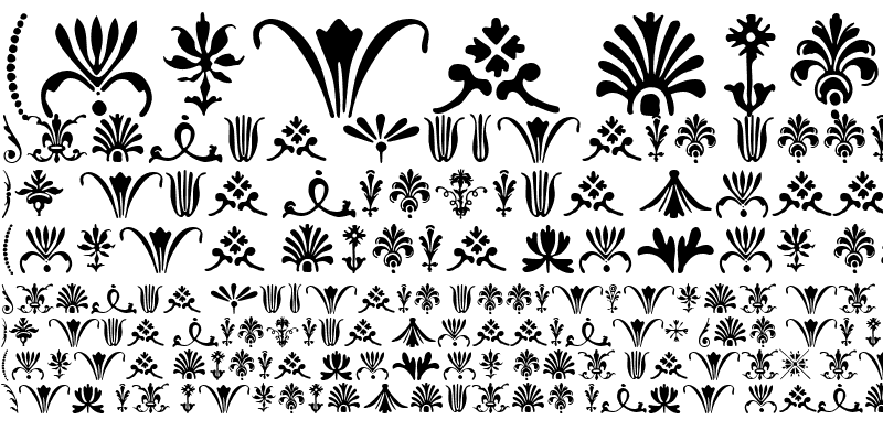 Czcionka Calligraphic Ornaments