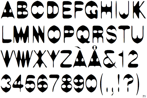 Czcionka Linotype Alphabat