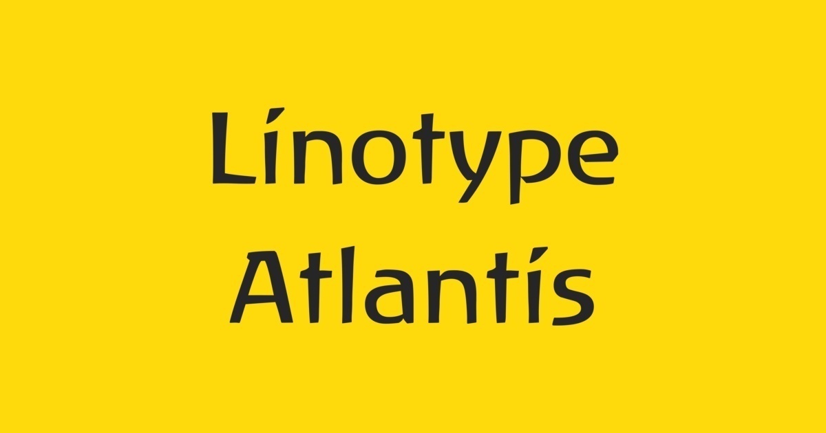 Czcionka Linotype Atlantis