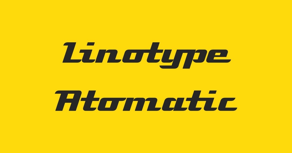 Czcionka Linotype Atomatic