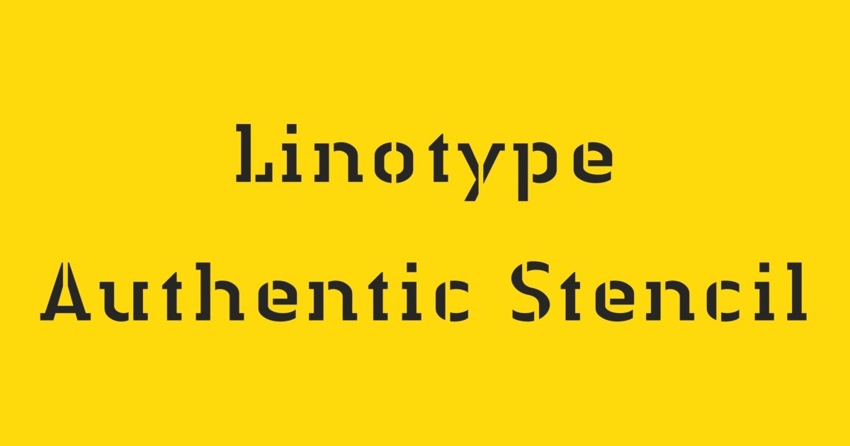Czcionka Linotype Authentic Stencil
