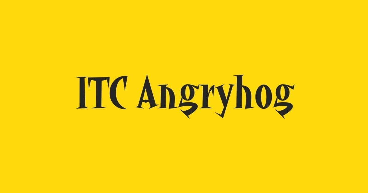 Czcionka Angryhog ITC