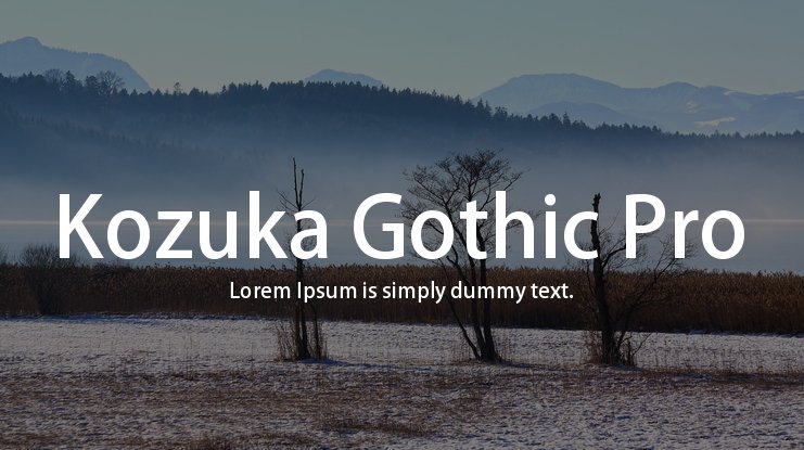 Czcionka Kozuka Gothic Pro