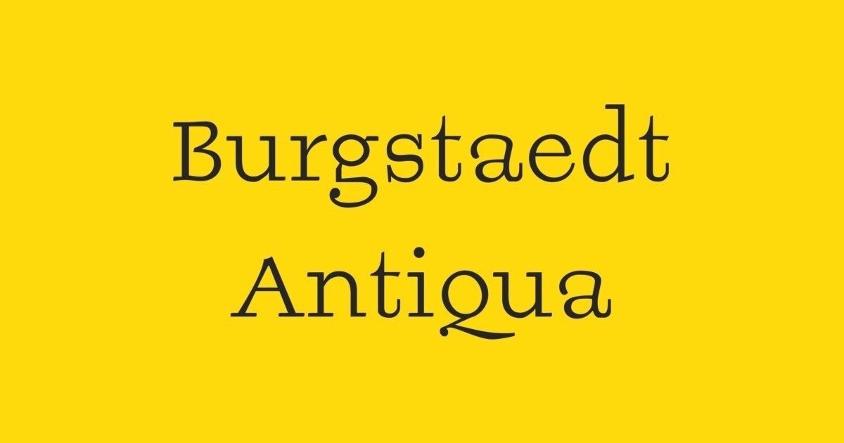 Czcionka Burgstaedt Antiqua