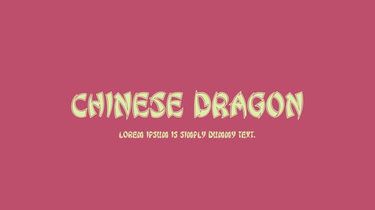 Czcionka Chineze Dragon
