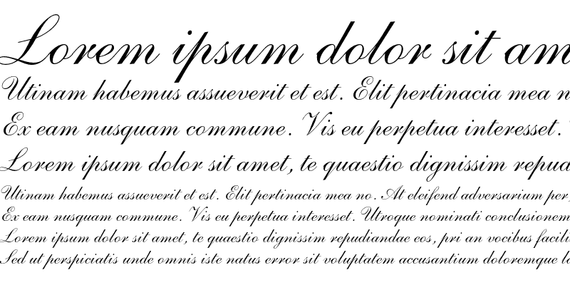 Czcionka Shelley Andante Script
