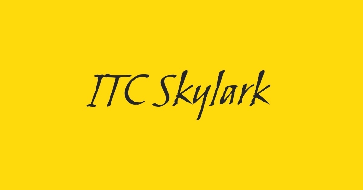 Czcionka Skylark ITC