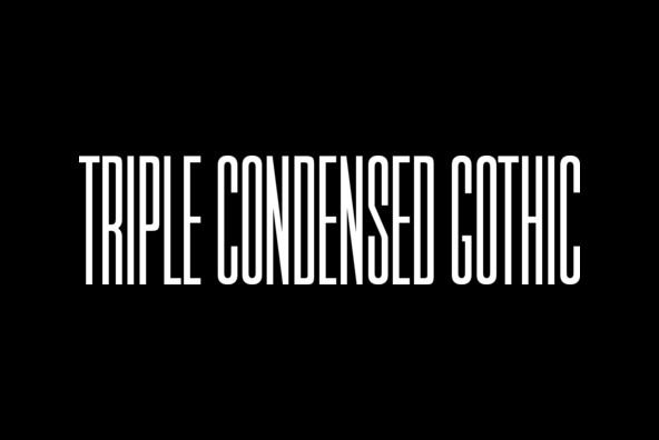 Czcionka Triple Condensed Gothic