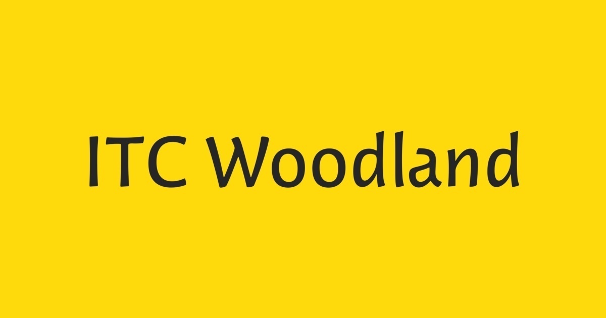 Czcionka ITC Woodland