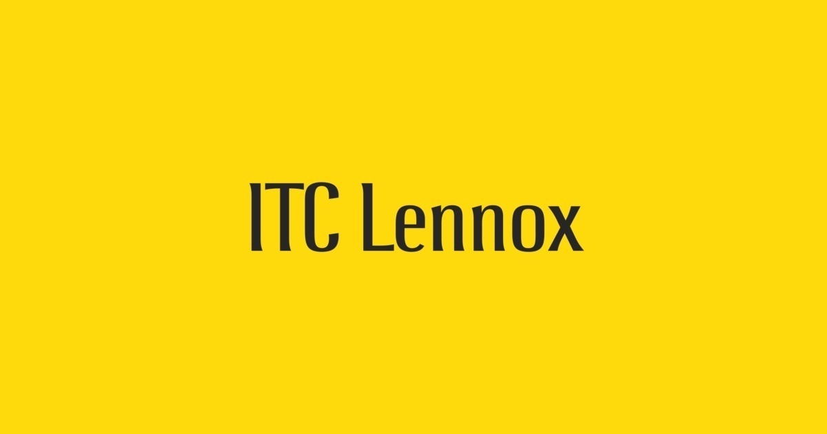 Czcionka Lennox ITC