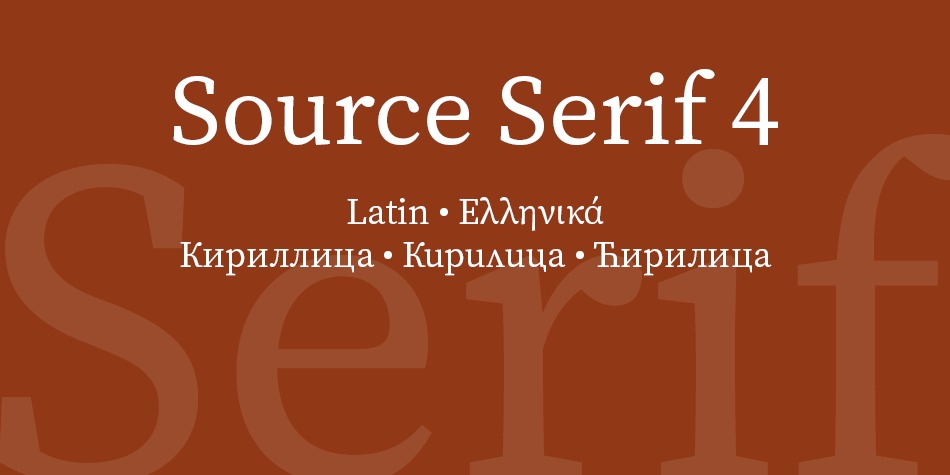 Czcionka Source Serif 4