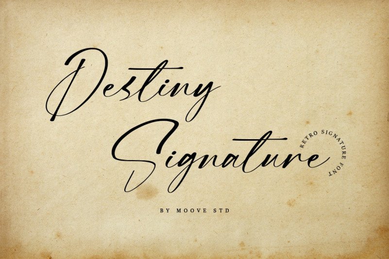 Czcionka Destiny Signature