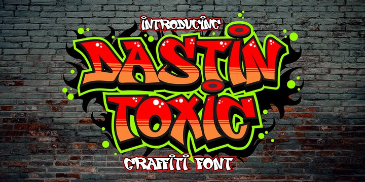 Czcionka Dastin toxic Graffiti