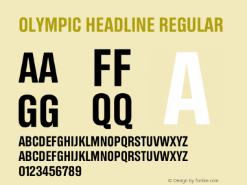Czcionka Olympic Headline Condensed