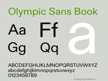 Czcionka Olympic Sans
