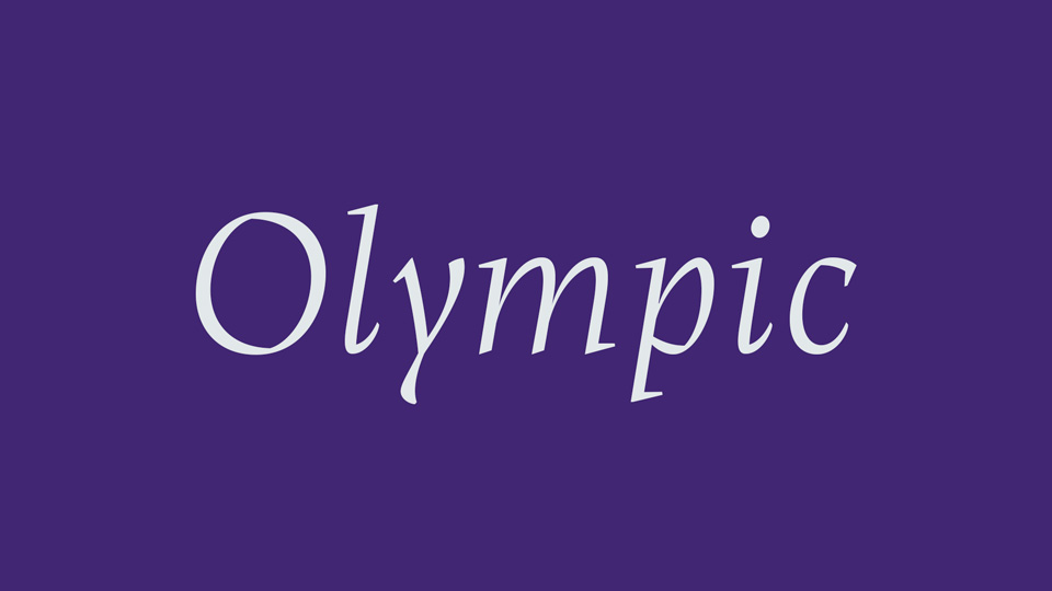 Czcionka Olympic Serif