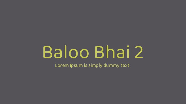 Czcionka Baloo Bhai 2