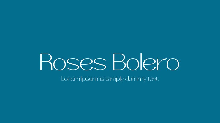 Czcionka Roses Bolero