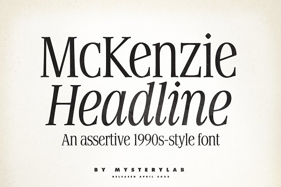 Czcionka McKenzie Headline