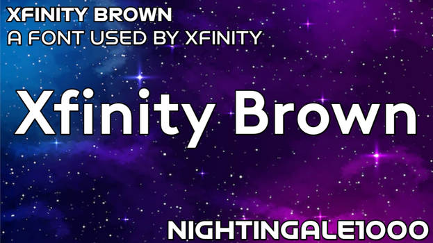 Czcionka Xfinity Brown