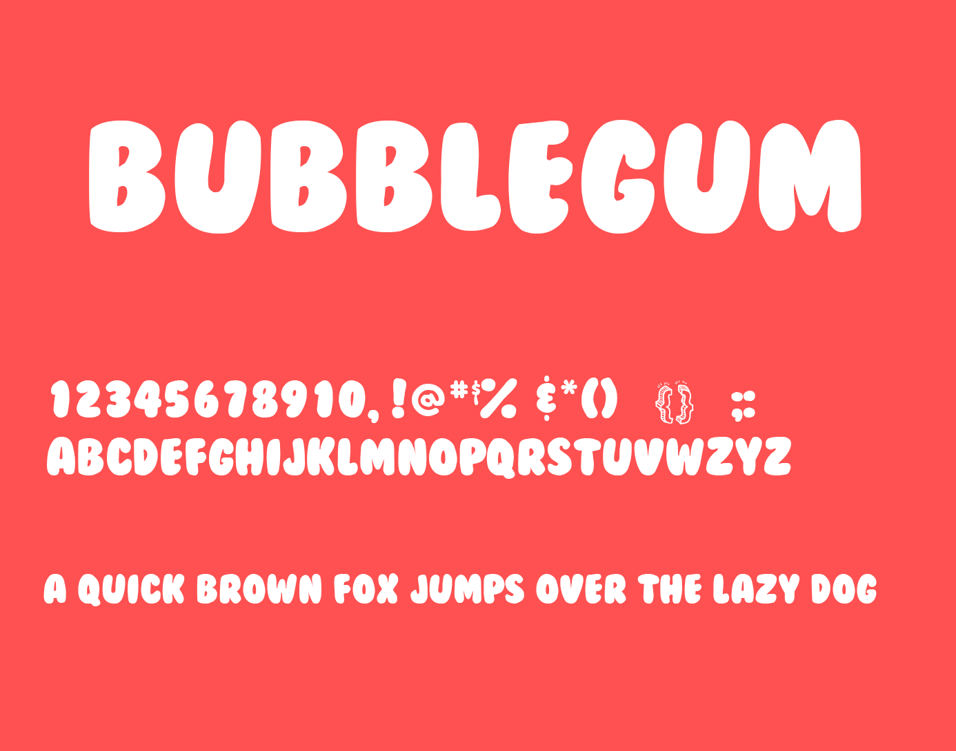 Czcionka BubbleGum