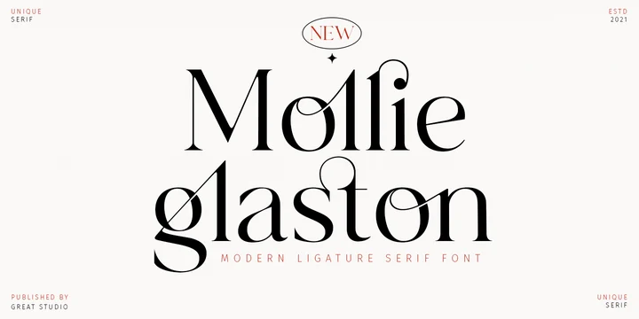 Czcionka Mollie Glaston