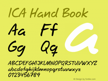 Czcionka ICA Hand