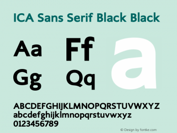 Czcionka ICA Sans Serif