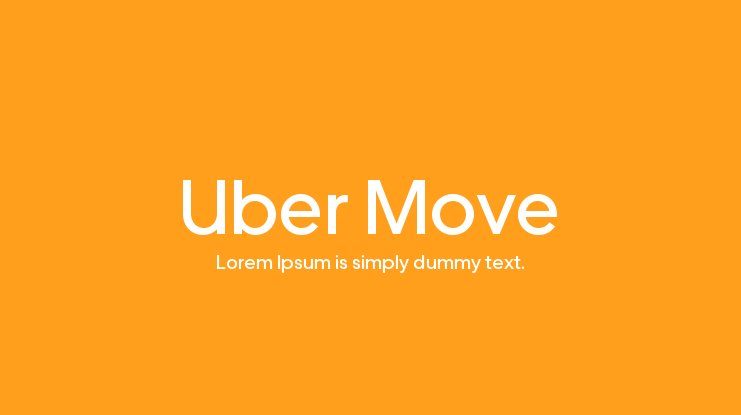 Czcionka Uber Move MLM