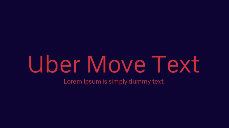 Czcionka Uber Move Text TML WEB