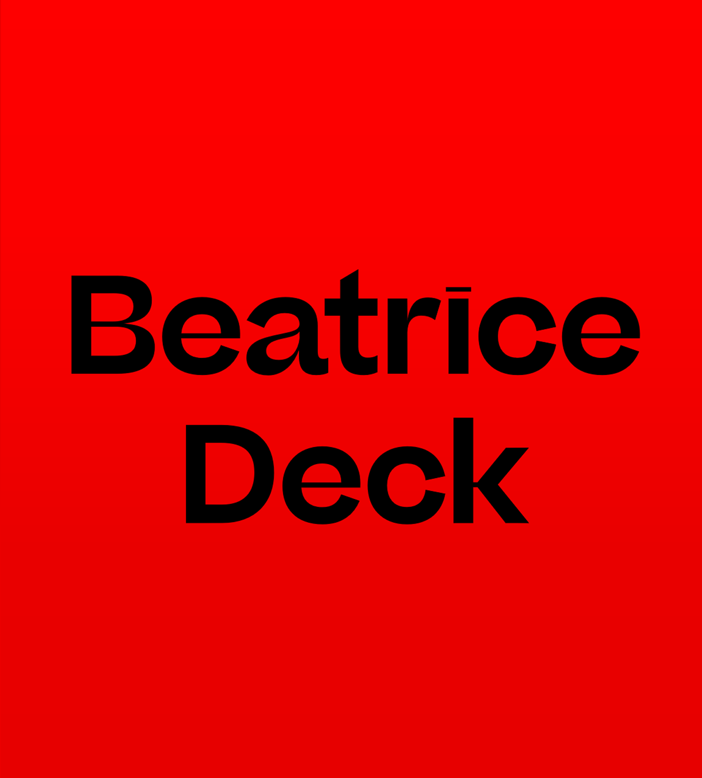 Czcionka Beatrice Deck