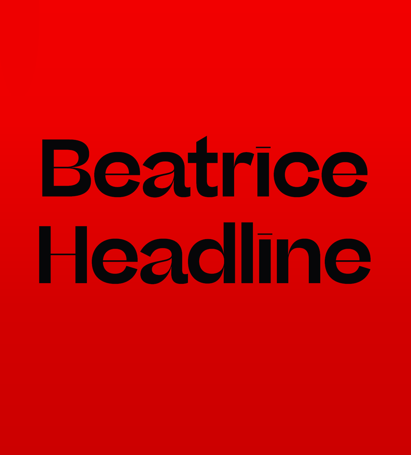 Czcionka Beatrice Headline