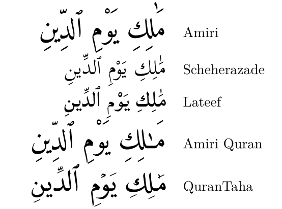 Czcionka Amiri Quran