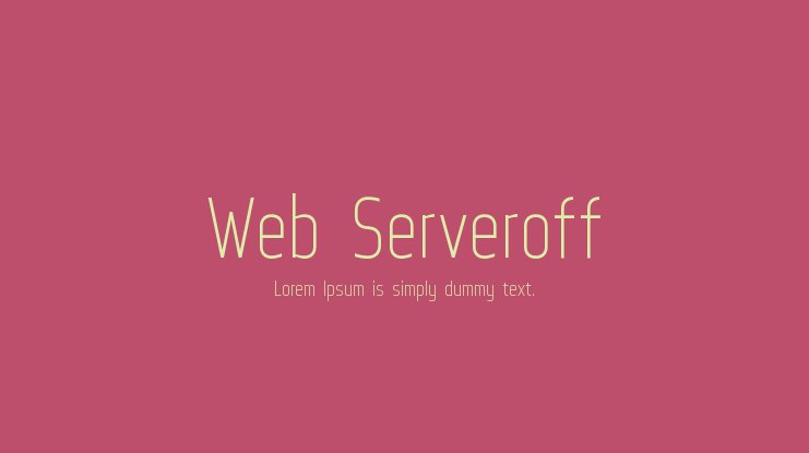 Czcionka Web Serveroff
