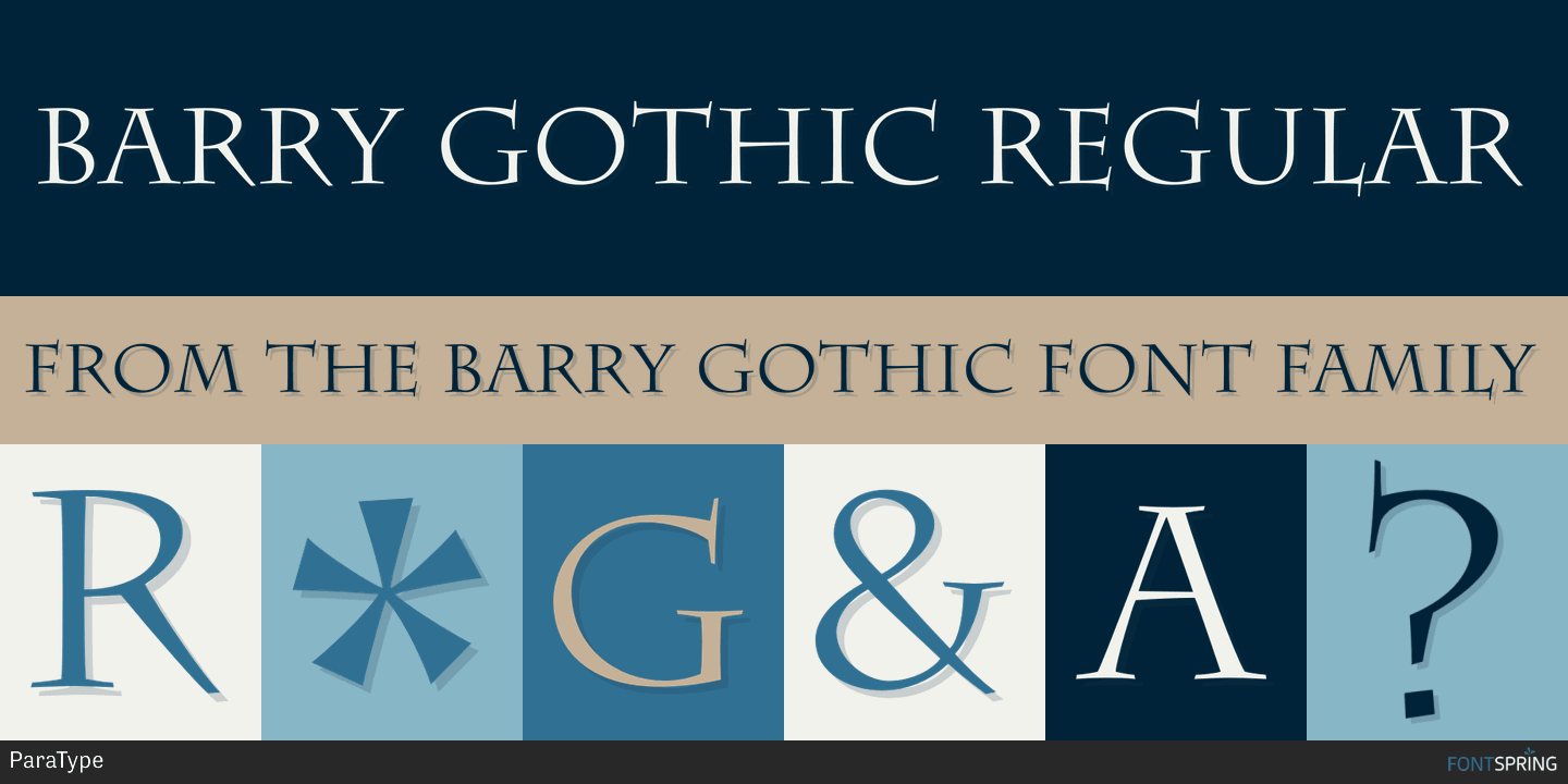 Czcionka Barry Gothic